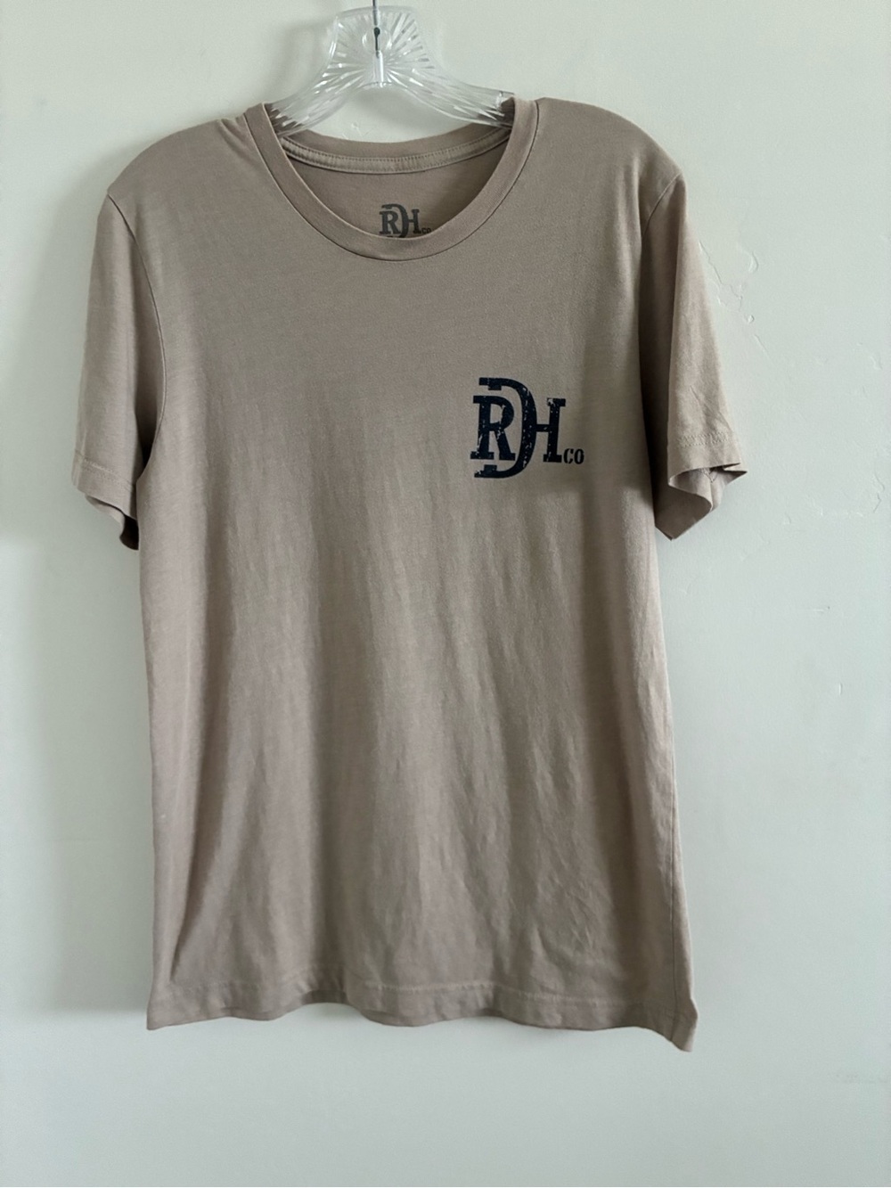 Men's Short-Sleeve Beige Logo Tee